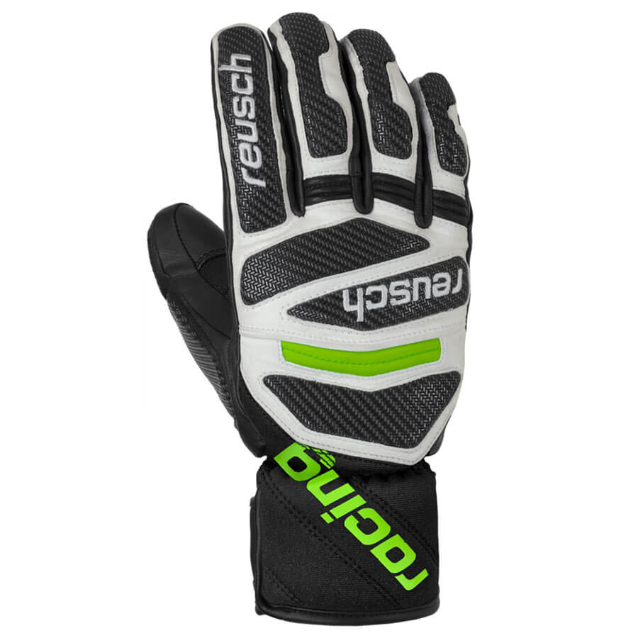 Reusch UNI Race Tec18 DH Glove - Black White Neon Green1