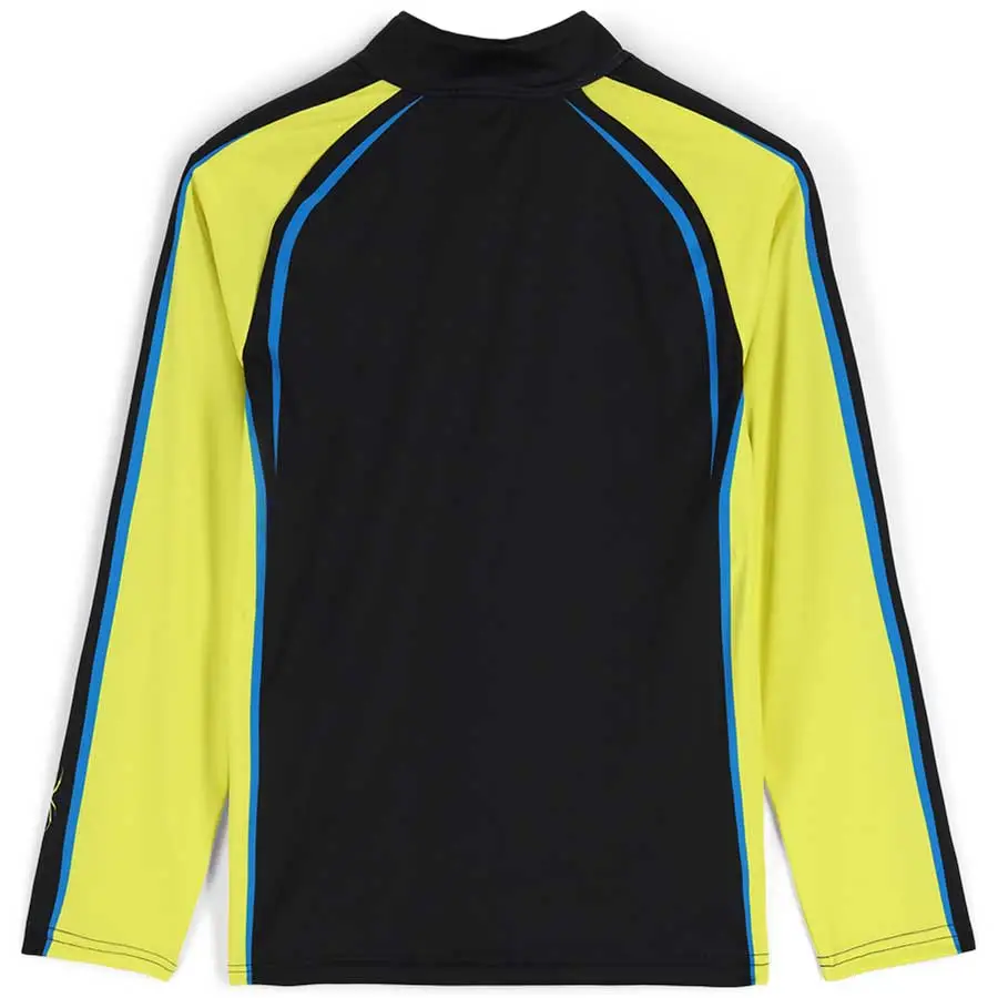 Spyder Boys Downhill First Layer Shirt - Black Yellow2
