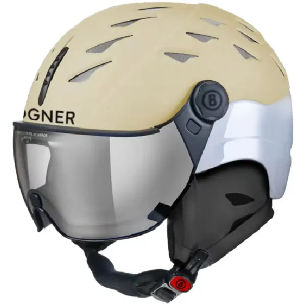 Bogner Helmet St. Moritz with Visor Silver Mirror Lens - Summer Dessert1
